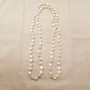 Freshwater Cultured Pearls, Single 48" Strand, Off-White, Irregular Shapes